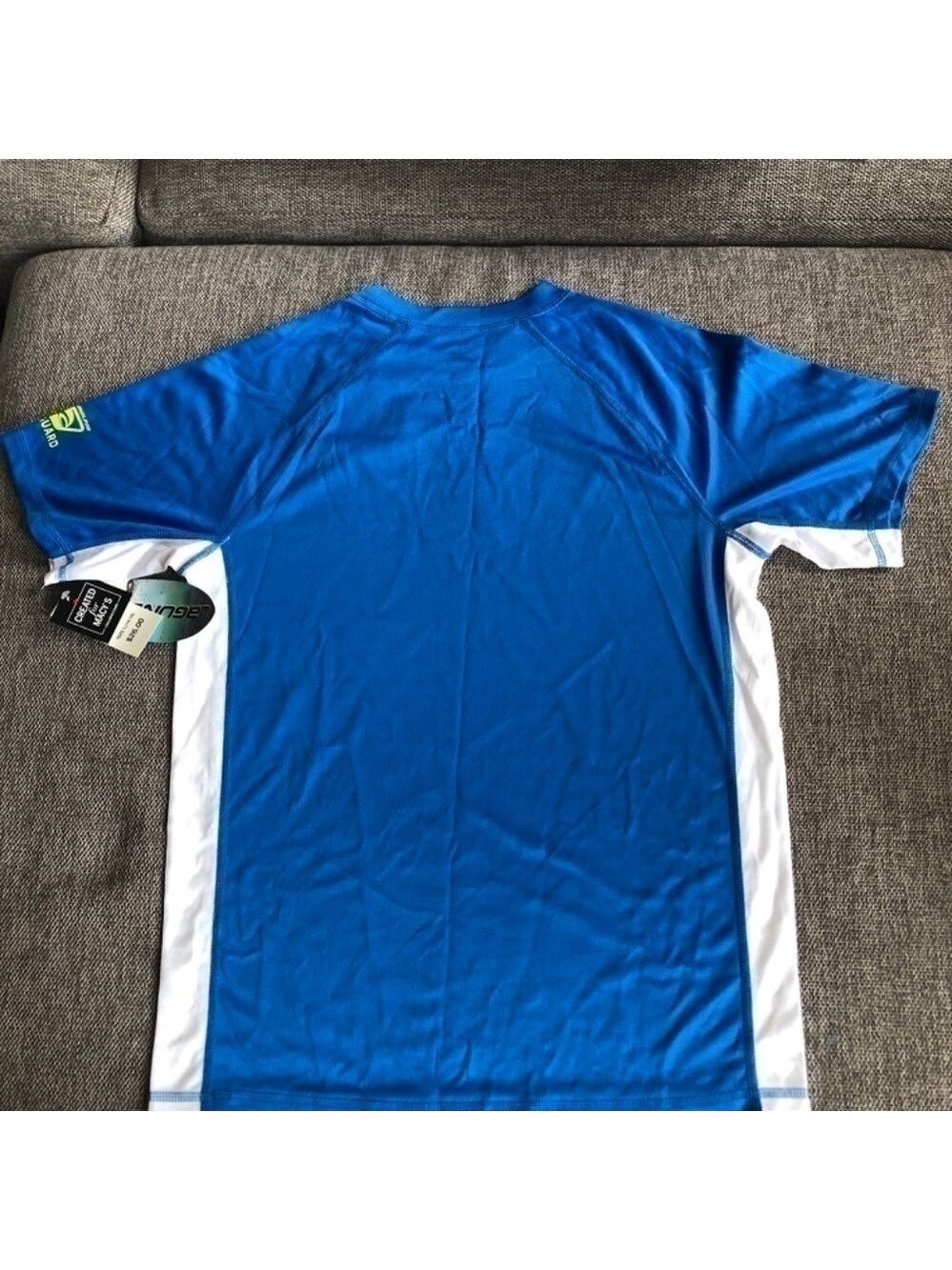 Laguna Boys Rashguard Top Loose Fit Blue Logo Pool Summer L 14-16 - Picture 4 of 4